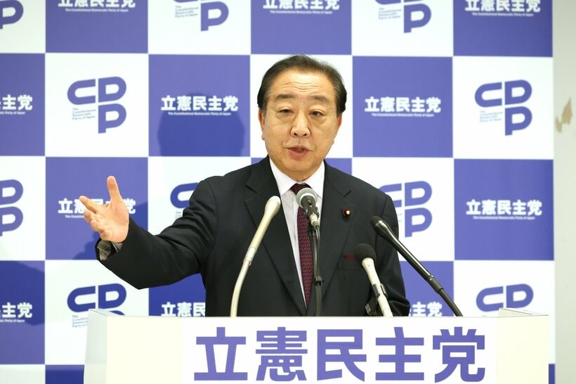 立憲民主党の野田佳彦代表。4月末には改正案の提出に踏み切っていたが、、、、