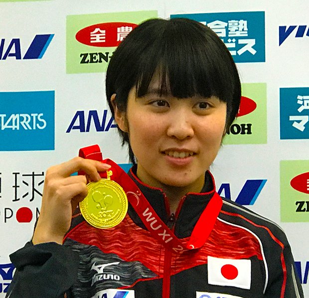 平野美宇（c）朝日新聞社