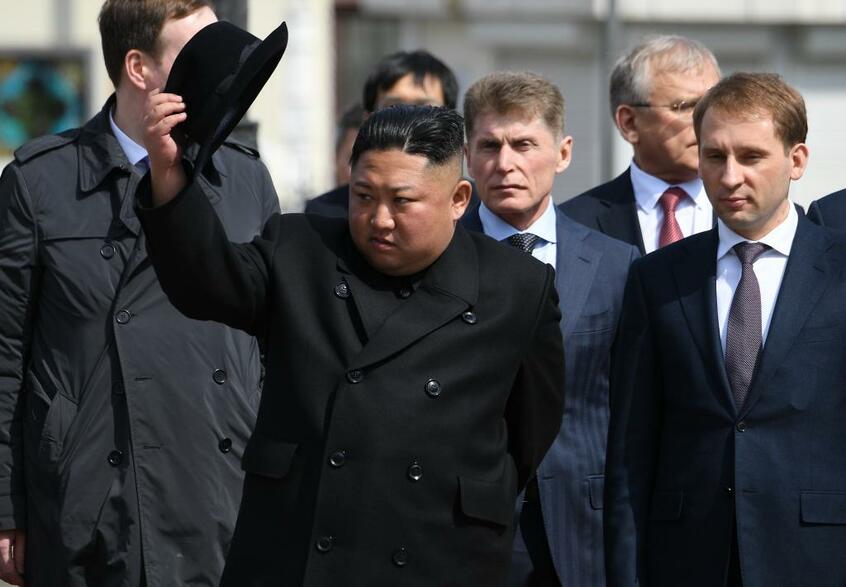 4月26日にウラジオストックを訪問した金正恩氏（Ｃ）朝日新聞社