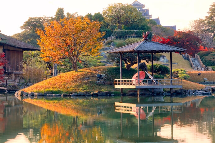 岡山後楽園の紅葉（岡山県）