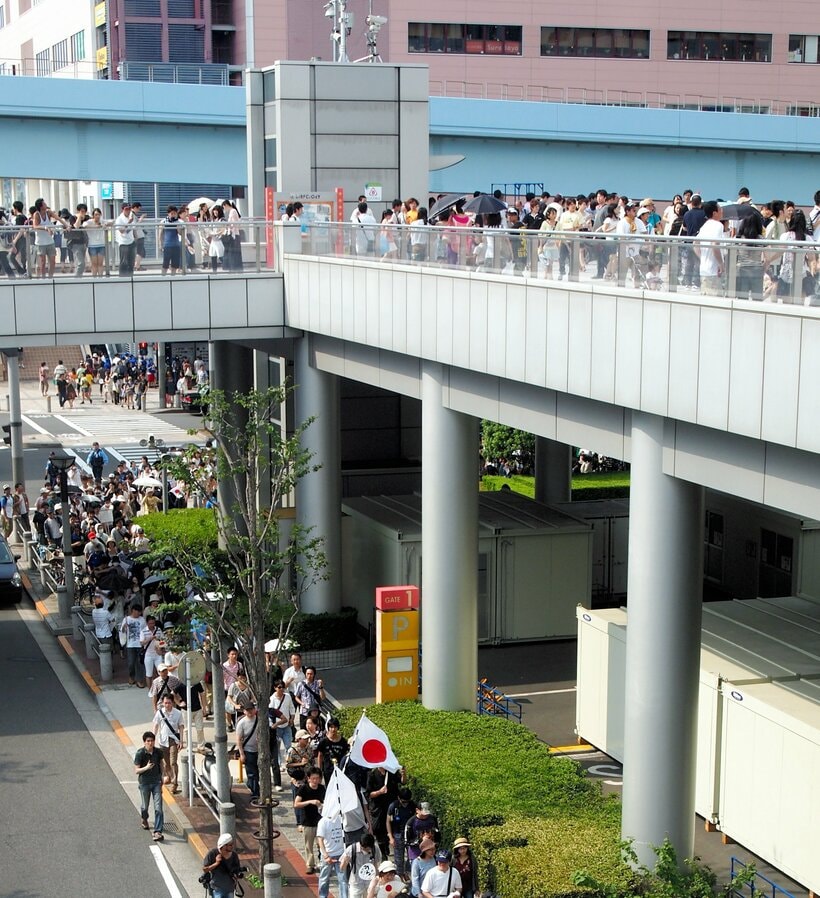 「韓流問題」ではフジテレビ周辺でデモが起こった（2011年8月）