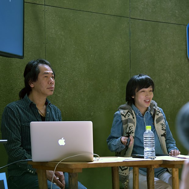 Creative Cloud エバンジェリスト・仲尾毅さん（左）、猫写真家・石原さくらさん（右）