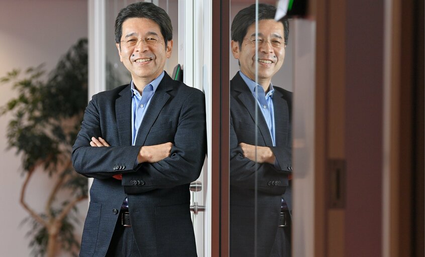 「新NISAのシェア1位を取りに行きます」と楽天証券の楠社長（撮影／朝日新聞出版写真映像部・東川哲也）