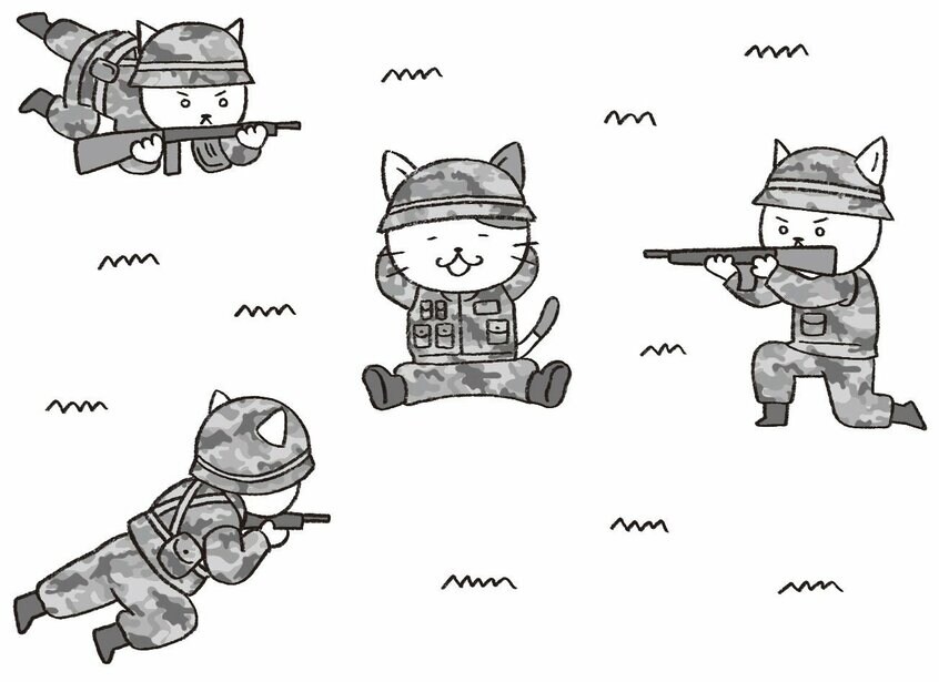 ぱやぱやくん最新作『社会という「戦場」では意識低い系が生き残る』より(イラスト:なかきはらあきこ)
