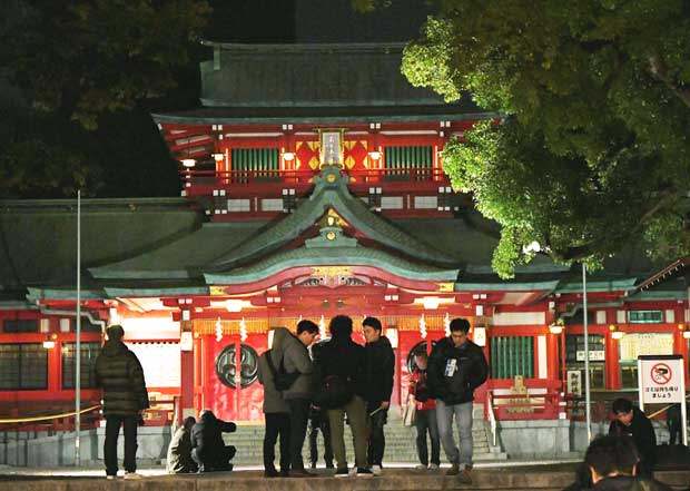 ４人の男女が死傷する事件があった東京都江東区の富岡八幡宮　（ｃ）朝日新聞社