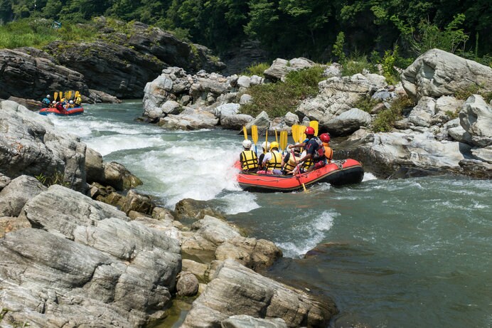 長瀞のラフティングは、比較的リスクの少ない河川で初心者向き！　※画像はイメージ