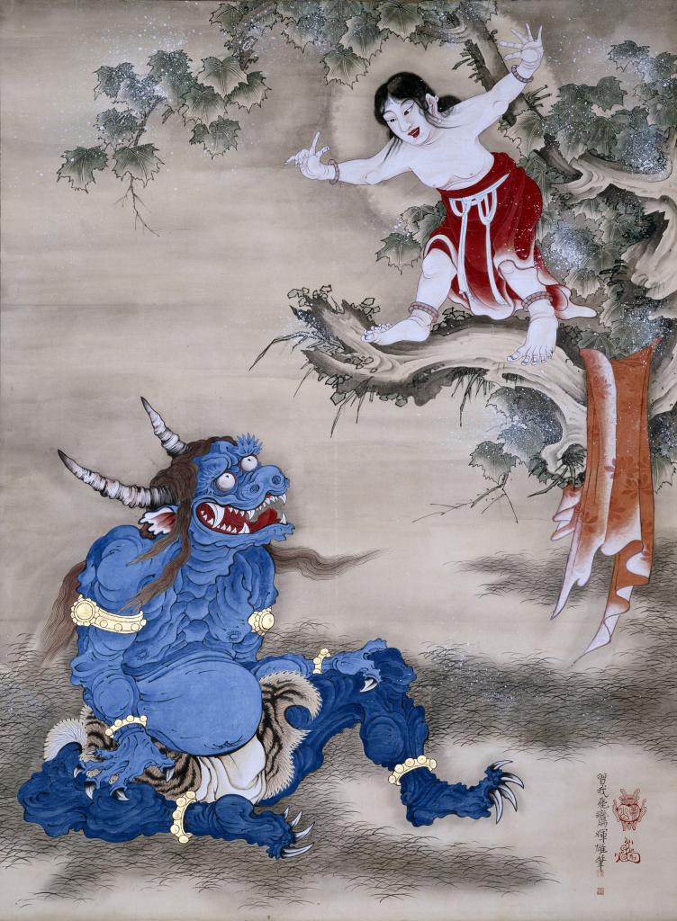 曽我蕭白「雪山童子図」紙本着色　一幅　169.8×124.8cm　明和元年（1764）頃　三重・継松寺
