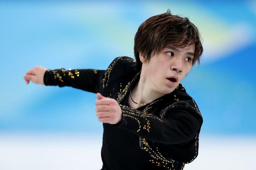 フリーの演技をする宇野昌磨（gettyimages)