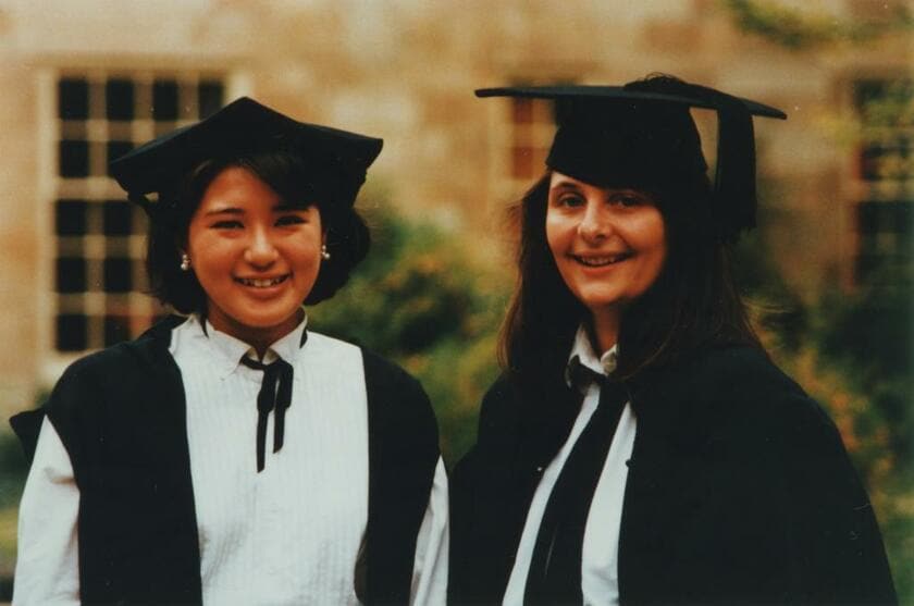 外務省在外研修のため、オックスフォード大学ベーリオールカレッジに入学した雅子さま＝1988年10月