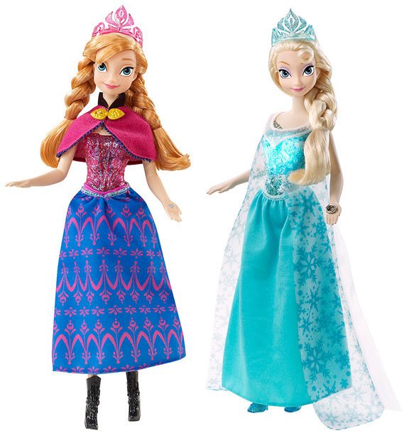 アナと雪の女王　マジカルミュージカルドール　アナ／エルサ（各５０００円）マテル・インターナショナルご購入はこちら