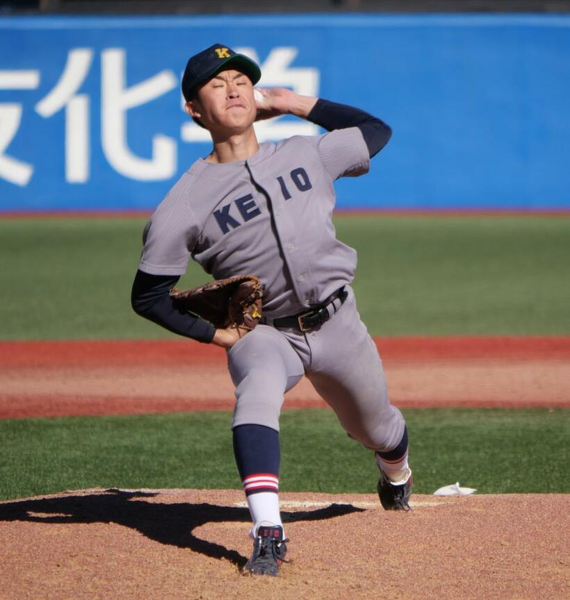 慶応大・生井惇己（写真提供・プロアマ野球研究所 PABB）