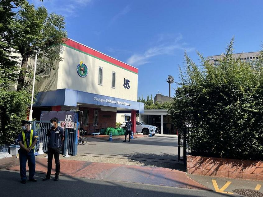 ヤクルトのクラブハウス。高津監督ら1軍で23人(10日時点)のコロナ陽性が発表された