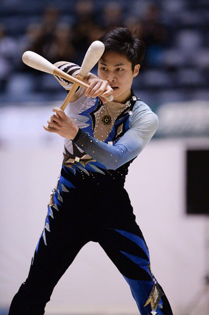 男子個人総合で優勝した臼井優華撮影・末永裕樹