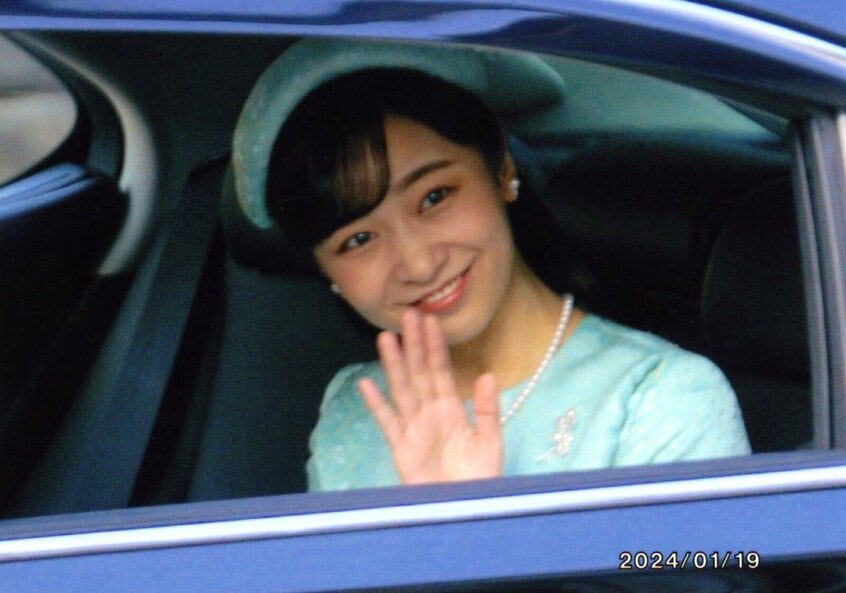 2024年1月19日、「歌会始の儀」に向かう佳子さま(白滝さん提供)