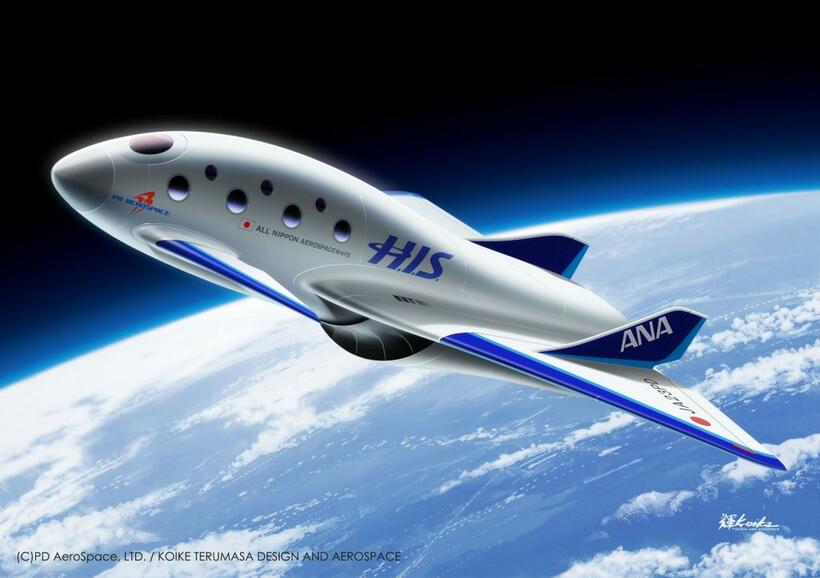 【ＰＤエアロスペース】／ＰＤエアロスペースが２０２４年の運航開始を目標に開発を進める非分離式水平離着陸型の有人機「ＰＥＧＡＳＵＳ」のイメージ画像（写真：ＰＤエアロスペース／ＫＯＩＫＥ　ＴＥＲＵＭＡＳＡ　ＤＥＳＩＧＮ　ＡＮＤ　ＡＥＲＯＳＰＡＣＥ提供）