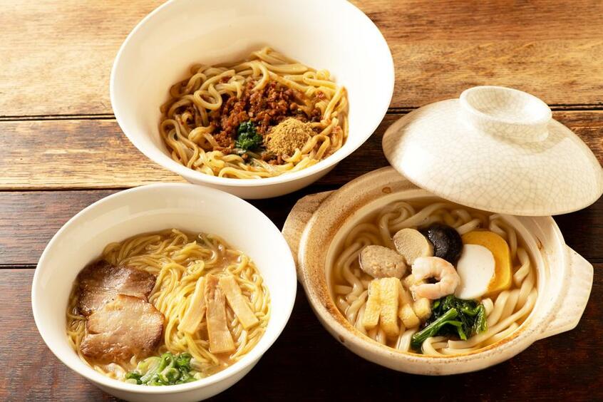 キンレイ/今年春発売の「台湾まぜそば」(上)は同社のおすすめ商品。人気商品のほとんどが1食300~400円という価格で、この味レベルは、ブラボー(photo 写真映像部・戸嶋日菜乃)