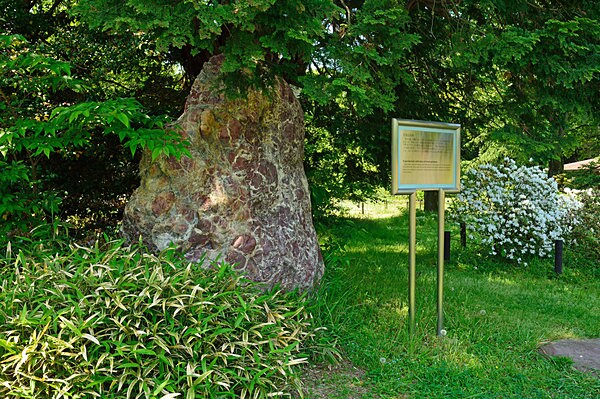小石川植物園にある甘藷試作跡の碑