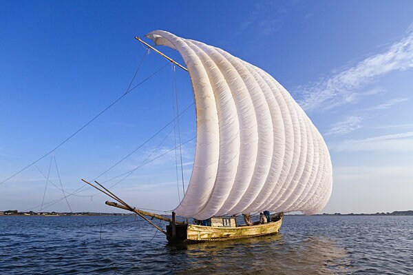 霞ヶ浦の風物詩「帆引き船」