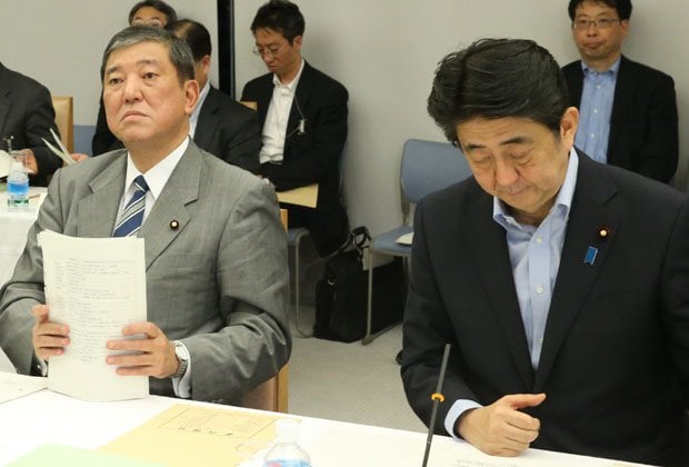 第１次安倍政権で首相批判をした石破氏を安倍首相はいまだに許していない　（c）朝日新聞社　＠＠写禁