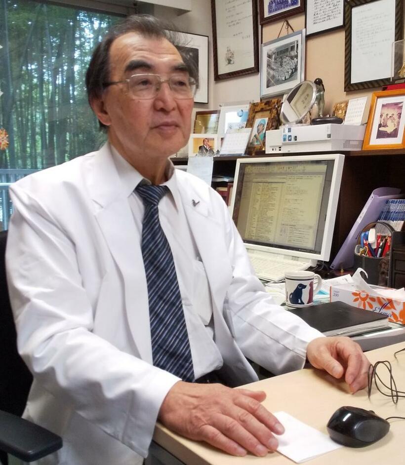 ＡＩを使った大腸がんの診断支援システムを開発した昭和大学の工藤進英特任教授＝池田正史撮影