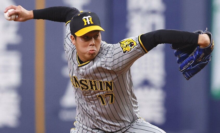 阪神時代の青柳(日刊スポーツ)