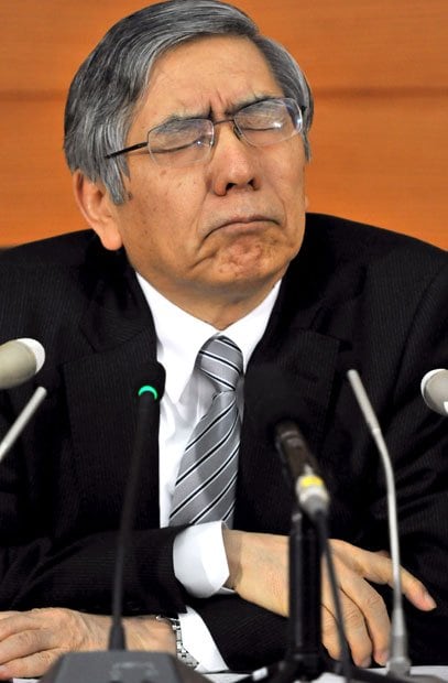 黒田日銀総裁　（ｃ）朝日新聞社　＠＠写禁