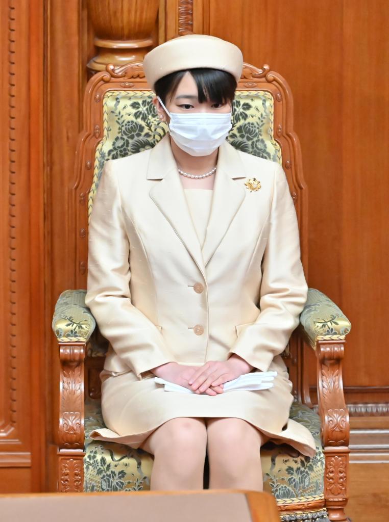 11月29日に「議会開設130年記念式典」に出席した秋篠宮家の長女、眞子さま（C)朝日新聞社
