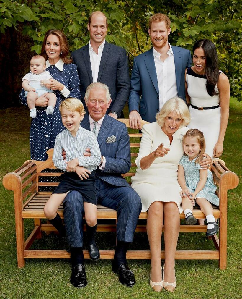 チャールズ3世が70歳になったときに公開された家族写真（2018年9月、代表撮影／The Mega Agency／アフロ）
