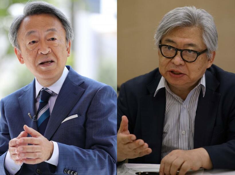 池上彰さん（写真左）と保阪正康さん