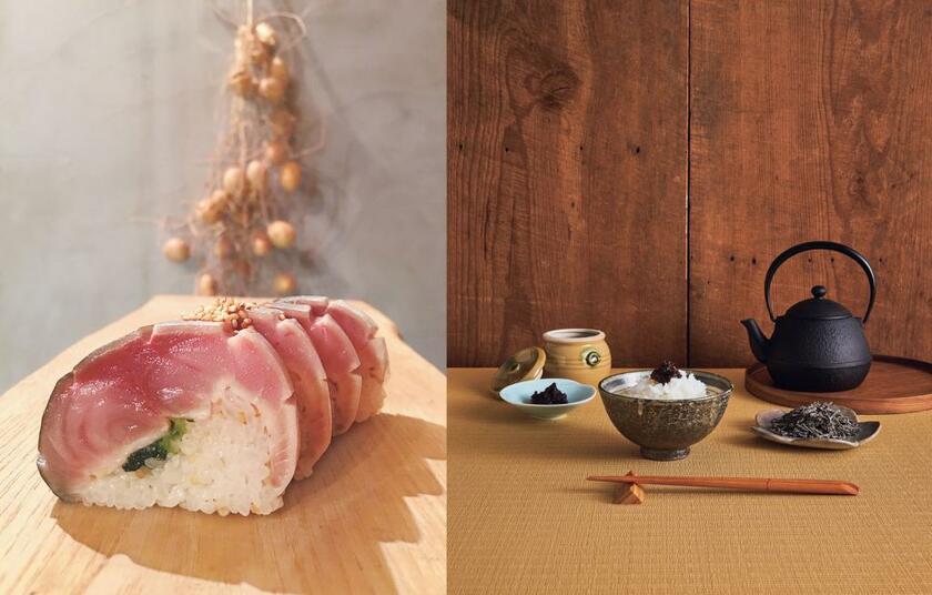 左から「鯖寿司」「すっぽん味噌」