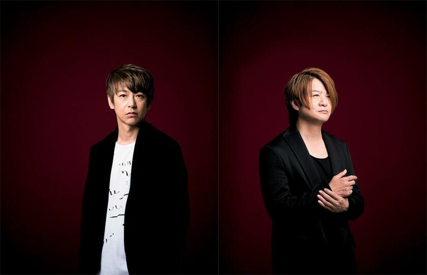 ＴＥＲＵ（右）：１９７１年、北海道生まれ。ボーカル担当／ＪＩＲＯ：１９７２年、北海道生まれ。ベース担当（撮影／葛西亜理沙）