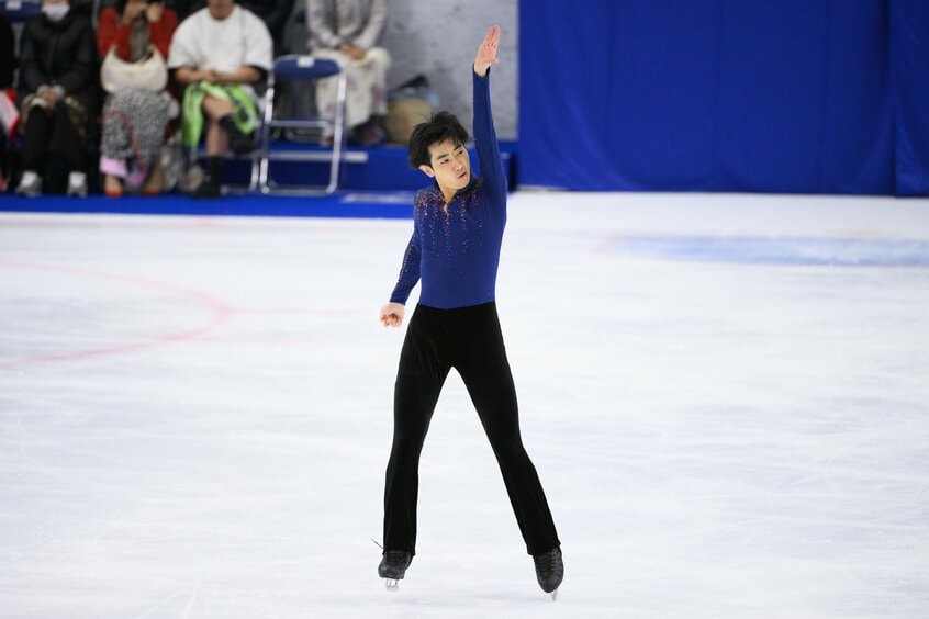 壷井達也(22):神戸を拠点にする壷井達也は、坂本花織と同じリンクで練習している。偉大な先輩と共に挑んだ世界選手権での経験を生かしたい(撮影:今 祥雄)