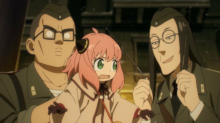 「劇場版　SPY×FAMILY　CODE：　White」の場面カット。中村さんと賀来さんは、東西平和の転覆を目論む軍情報部の特別偵察連隊の一員を演じる（c）2023「劇場版　SPY×FAMILY」製作委員会　(C)遠藤達哉／集英社