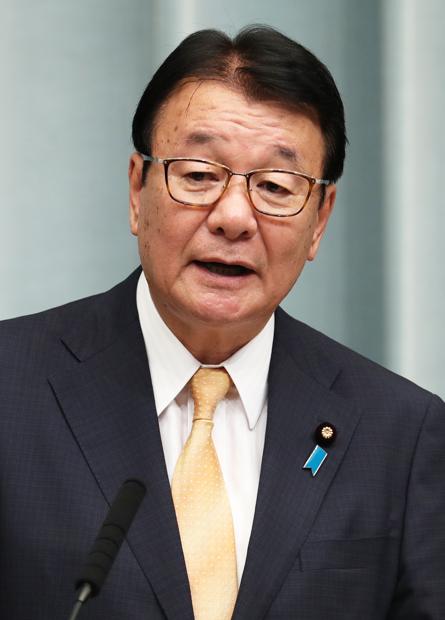 山本・国家公安委員長　（ｃ）朝日新聞社