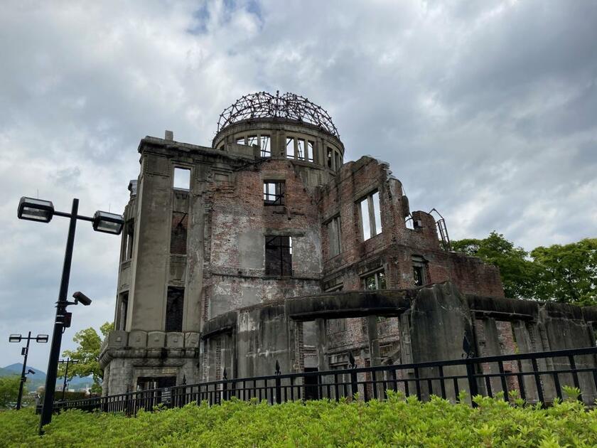 広島市中区の爆心地のすぐ近くにある世界遺産・原爆ドーム　（ｃ）朝日新聞社