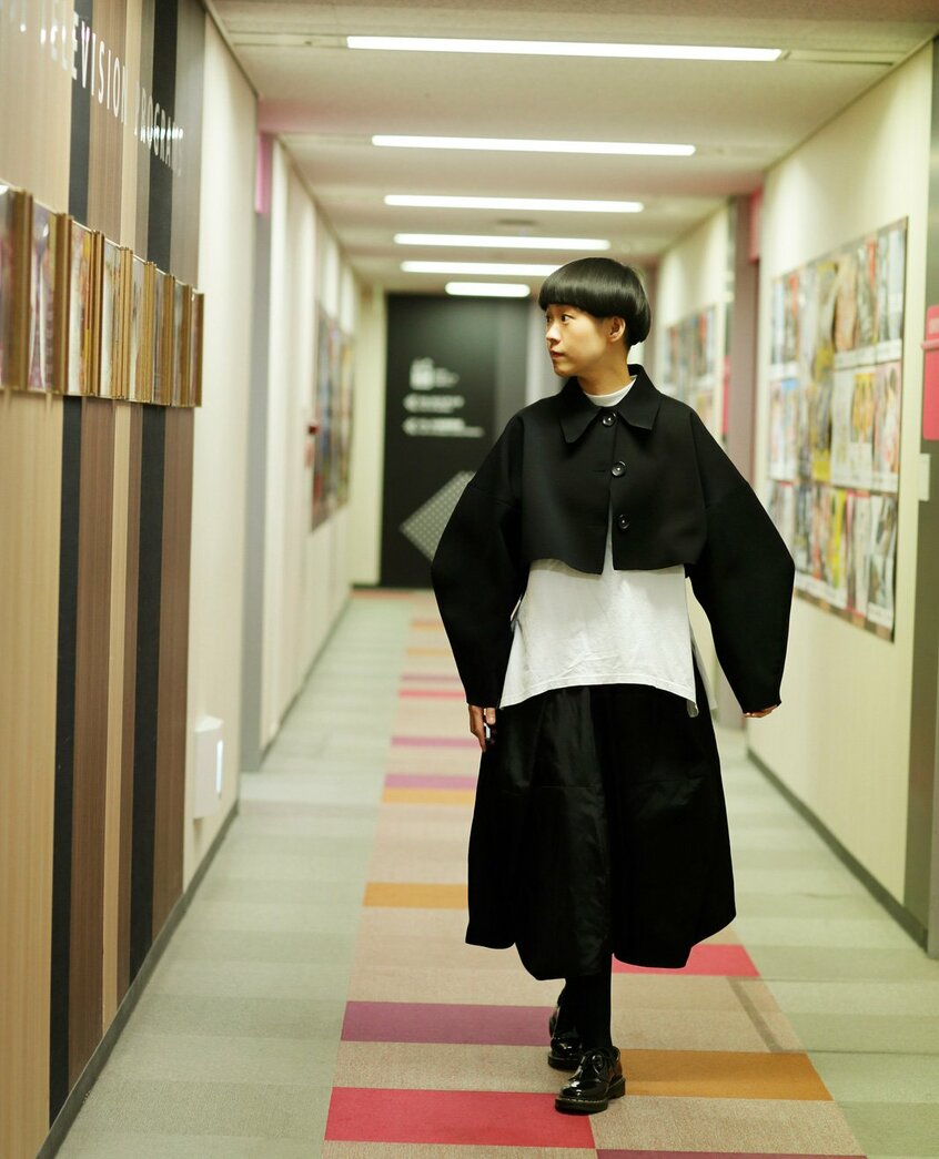 「ぽかぽか」の収録で通うフジテレビ。「もっと上手に話せるようになりたいけど、なかなか慣れません」(撮影/武藤奈緒美)