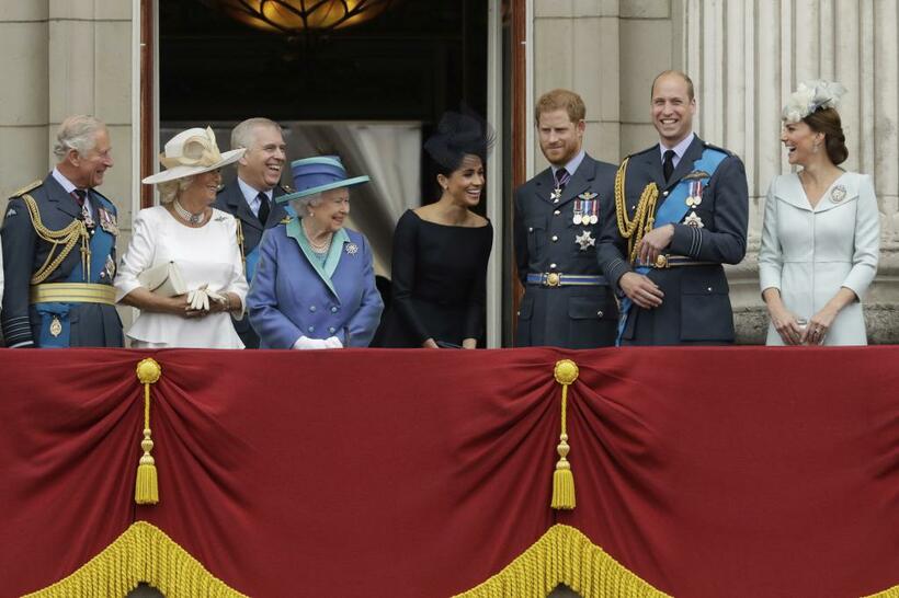 英王室一家（2018年7月、AP／アフロ）