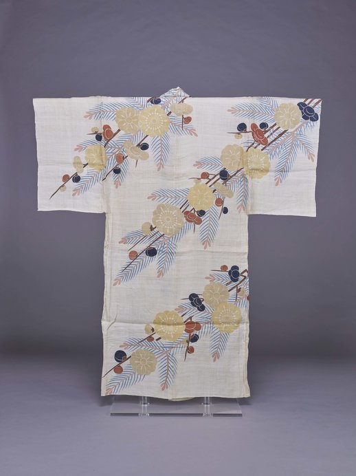 《白麻地槍梅若松模様浴衣》 江戸時代 18世紀後半 東京国立博物館