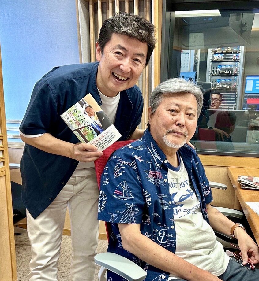 文化放送で共演したときのツーショット(笠井さん提供)