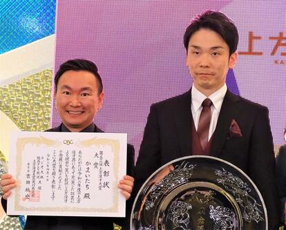 お笑いコンビ・かまいたち。左が山内健司。右は相方の濱家隆一(C)朝日新聞社