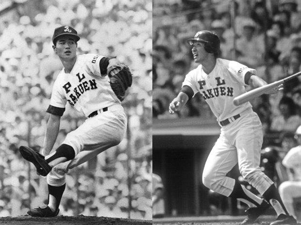高校時代はストレートとカーブしか投げなかった桑田（左）。第６７回大会決勝でこの日２本目に放った清原の同点本塁打は、今も語りぐさとなっている　（ｃ）朝日新聞社