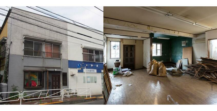 築32年の物件の外観と改装前の室内