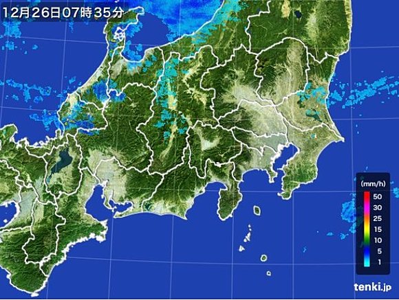 水戸で雪