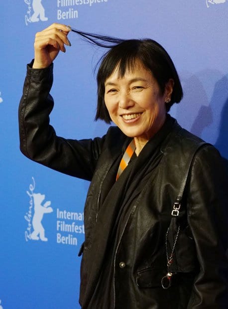 ベルリン国際映画祭フォーラム部門で監督、脚本、主演を務めた映画「火　Ｈｅｅ」が上映され、ご機嫌の桃井かおりさん　（ｃ）朝日新聞社