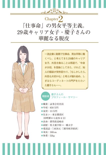 【ＢＥＦＯＲＥ】「仕事命」の男女平等主義。２９歳キャリア女子・慶子さんの華麗なる脱皮（イラスト／ｐａｉ）