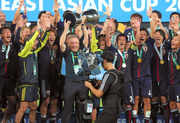 Ｗ杯でも歓喜の瞬間が見たい（写真は７月の東アジア杯）　（c）朝日新聞社　＠＠写禁