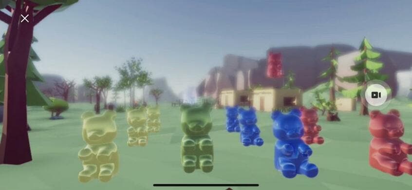慢性痛の治療に使われるVR療法の画面(Parafeed提供)