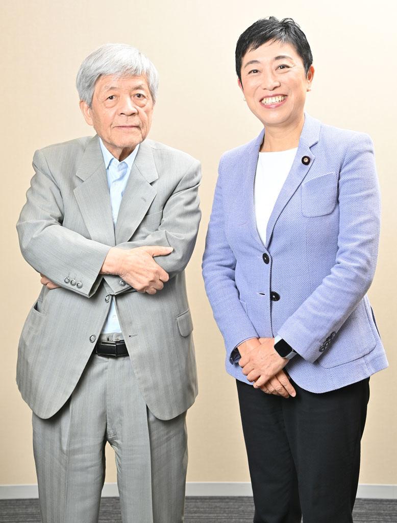田原総一朗（左）と辻元清美（撮影／写真映像部・東川哲也）