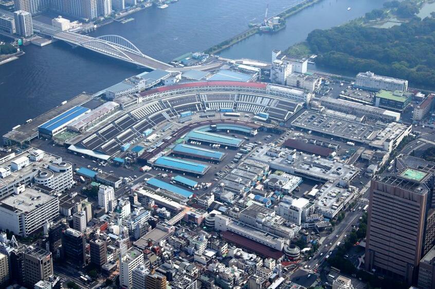 10月6日に閉じた築地市場 (C)朝日新聞社
