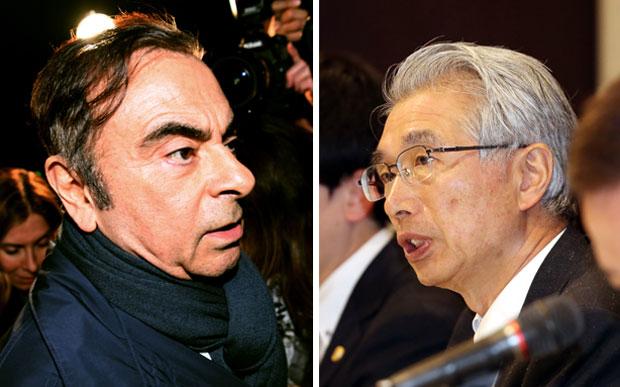 ゴーン容疑者（左）の保釈中の逮捕を「暴挙」と批判した弘中惇一郎弁護士　（ｃ）朝日新聞社
